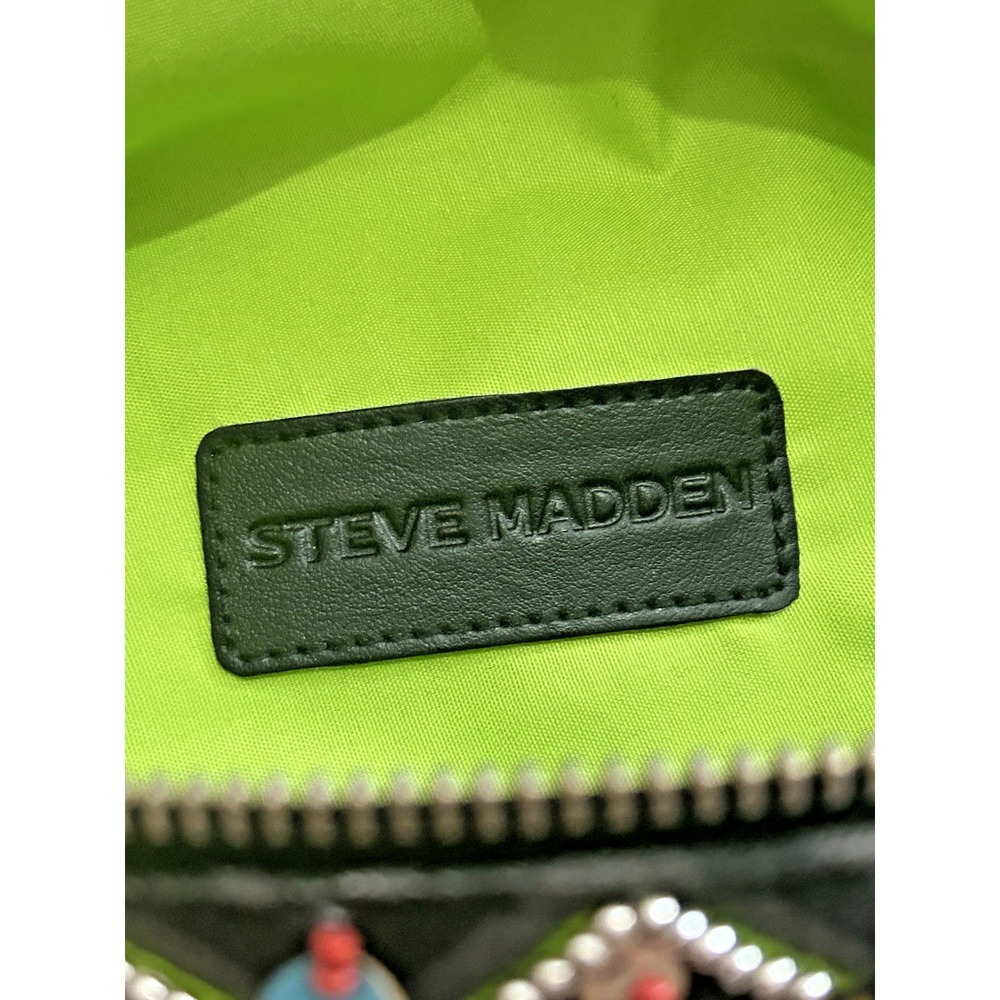 Steve Madden Cancun Belt Bag Colorful Beads Crossbody Fanny Pack Textile W/Puffs - Picture 15 of 16